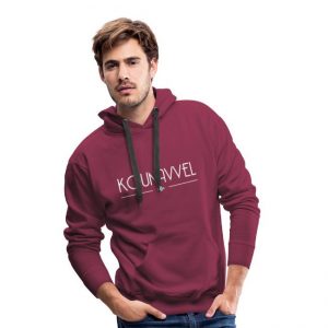 Kounavvel hoodie GroningerPlaza mannen rood Groningse webshop