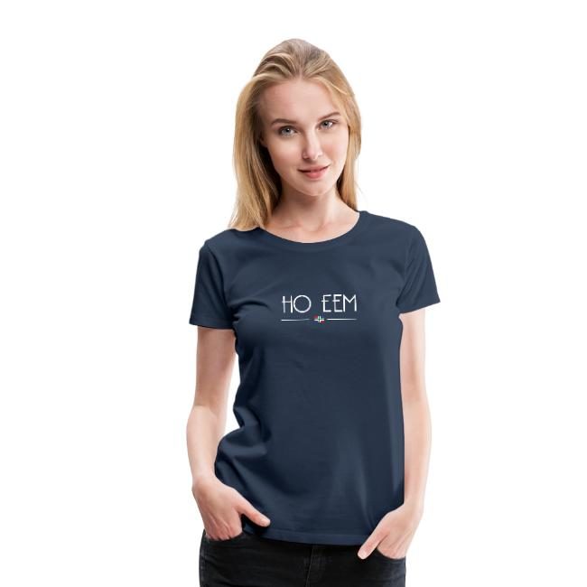 Donkerblauwe versie van het ho eem t-shirt voor dames Groninger Plaza