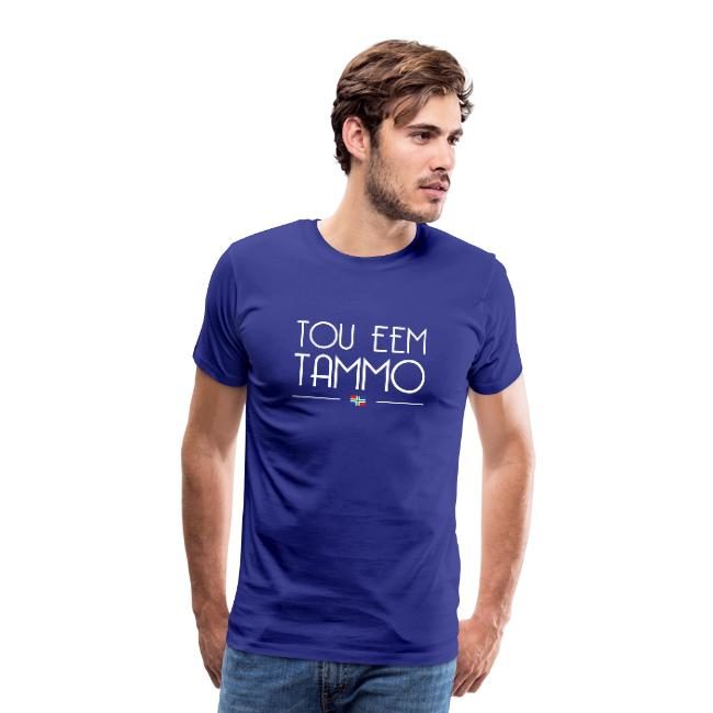 fel blauw tou eem tammo t-shirt voor mannen